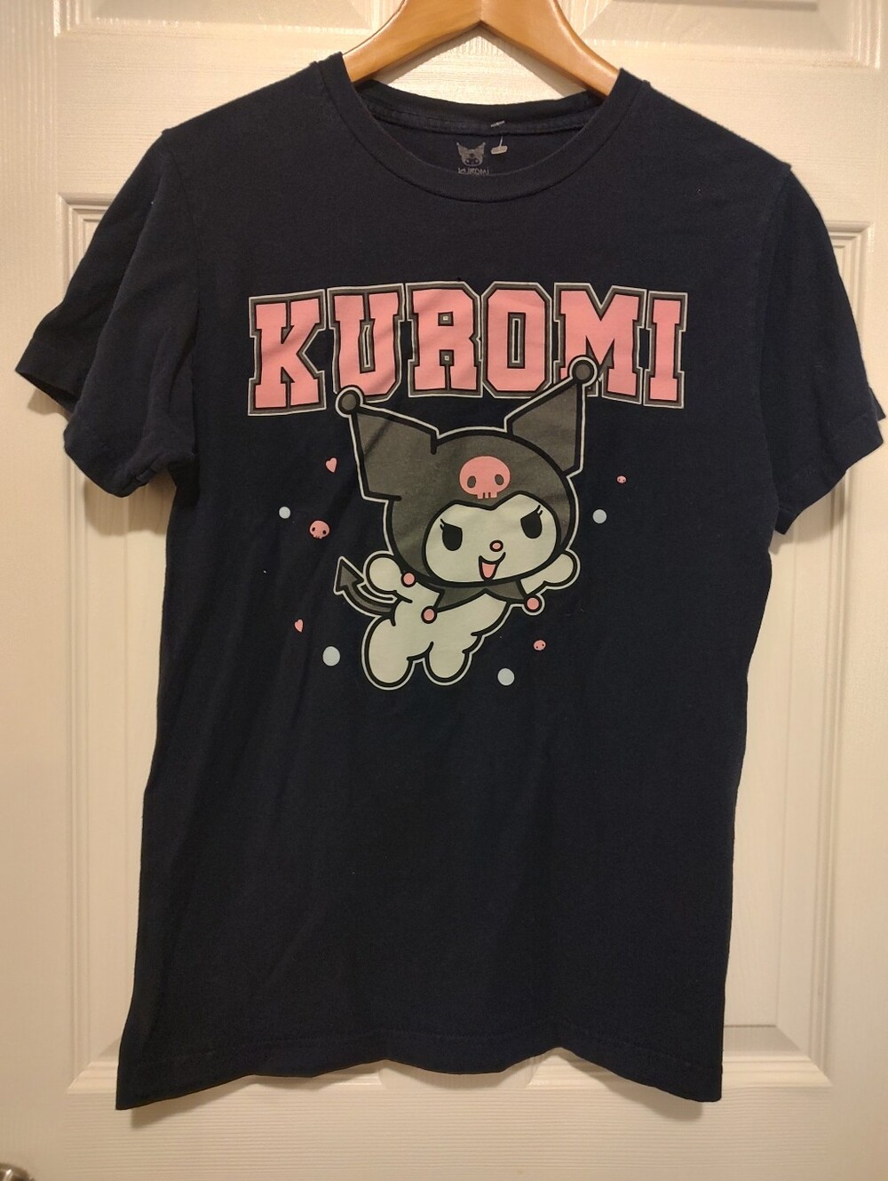 Sanrio Kuromi Navy Tee with Pink Graphic